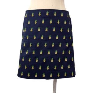 J. Crew Factory- Navy Pineapple Skirt Size 2.
